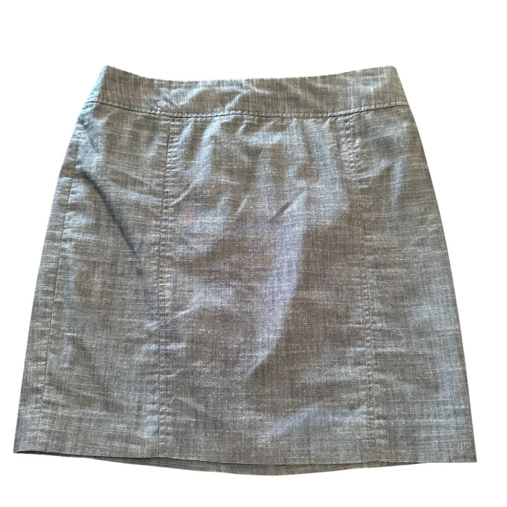 Calvin‎ Klein Mini Skirt Women's 6 Gray Lined Career